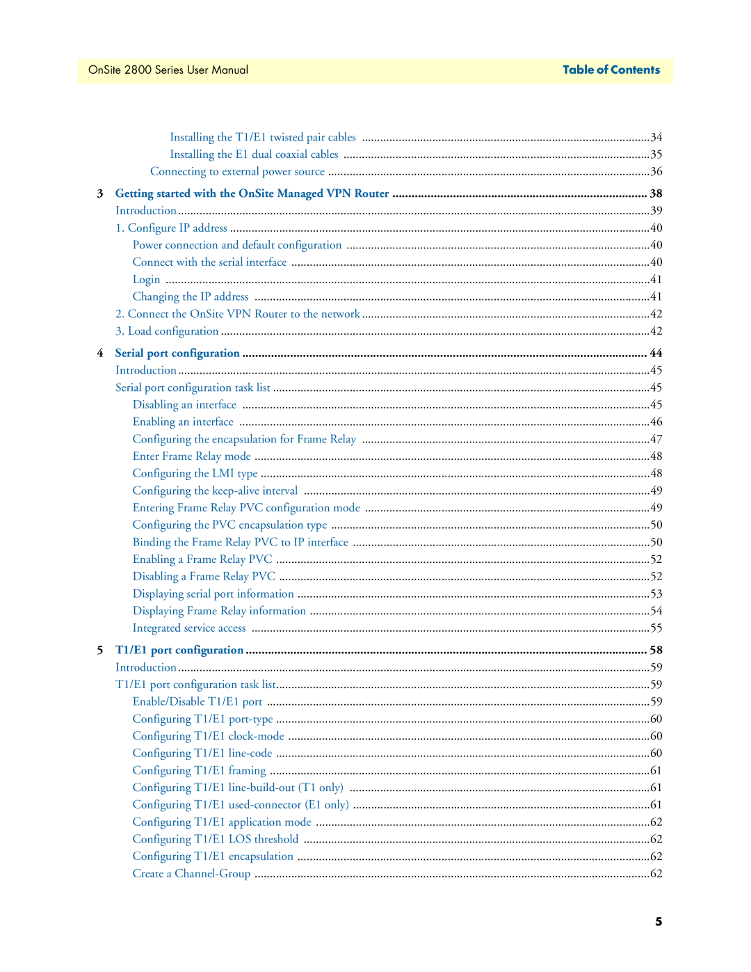 Patton electronic 2800 user manual Getting started with the OnSite Managed VPN Router 