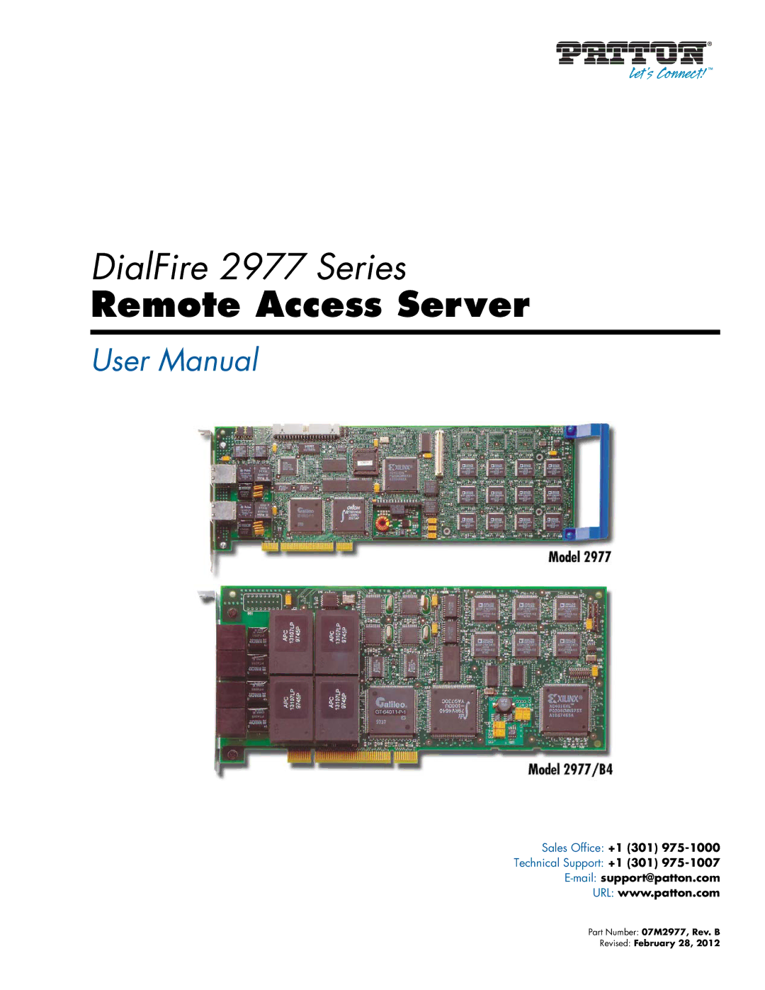 Patton electronic 2977 user manual Remote Access Server 