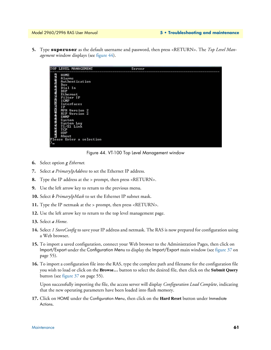 Patton electronic 2960, 2996 user manual Actions 