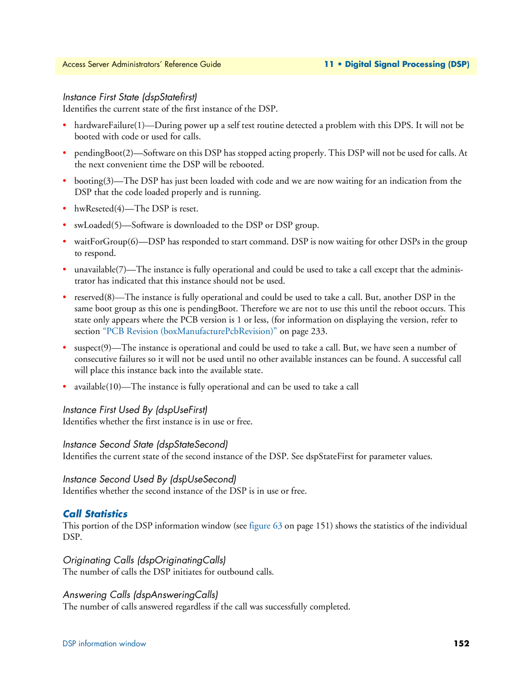 Patton electronic 29XX manual Call Statistics 