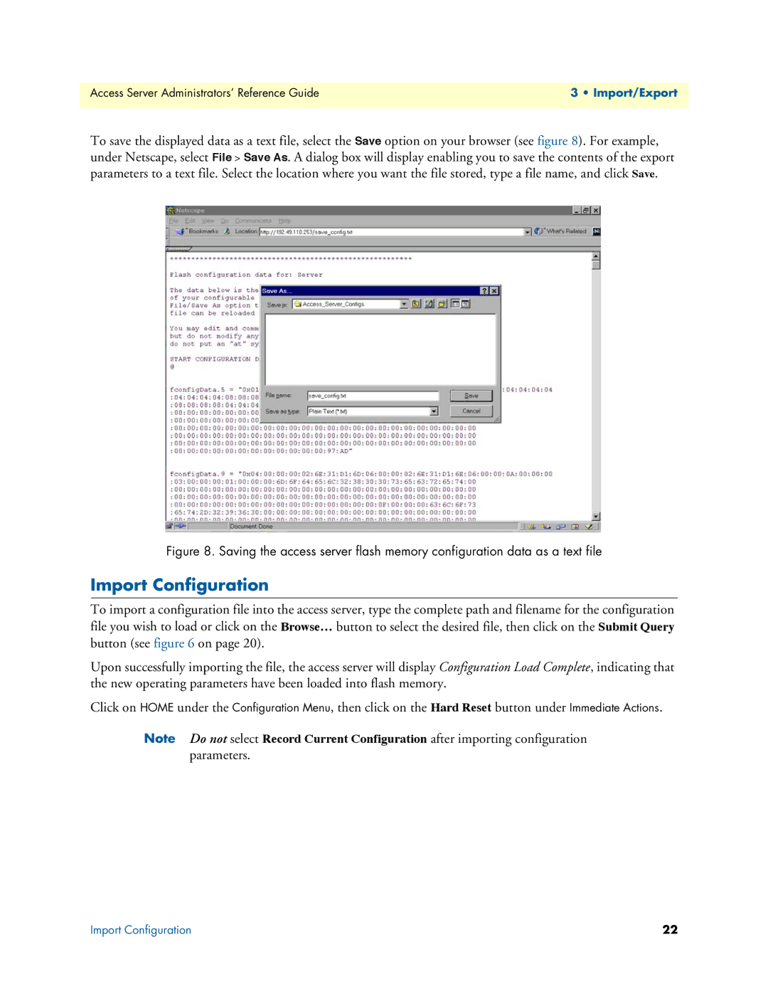 Patton electronic 29XX manual Import Configuration 