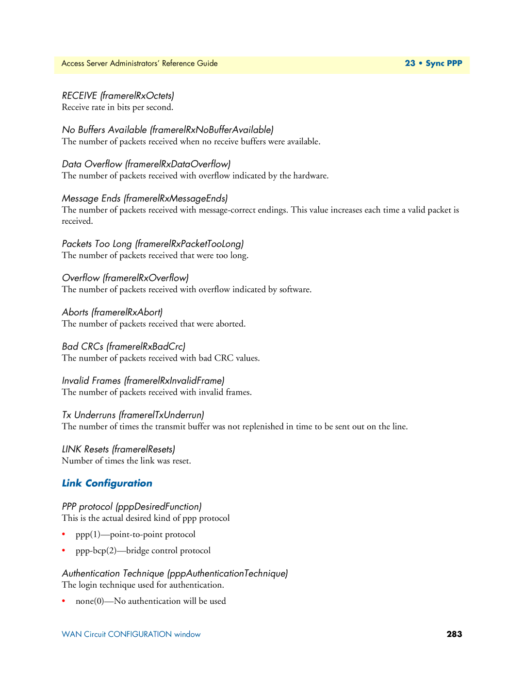 Patton electronic 29XX manual Link Configuration 