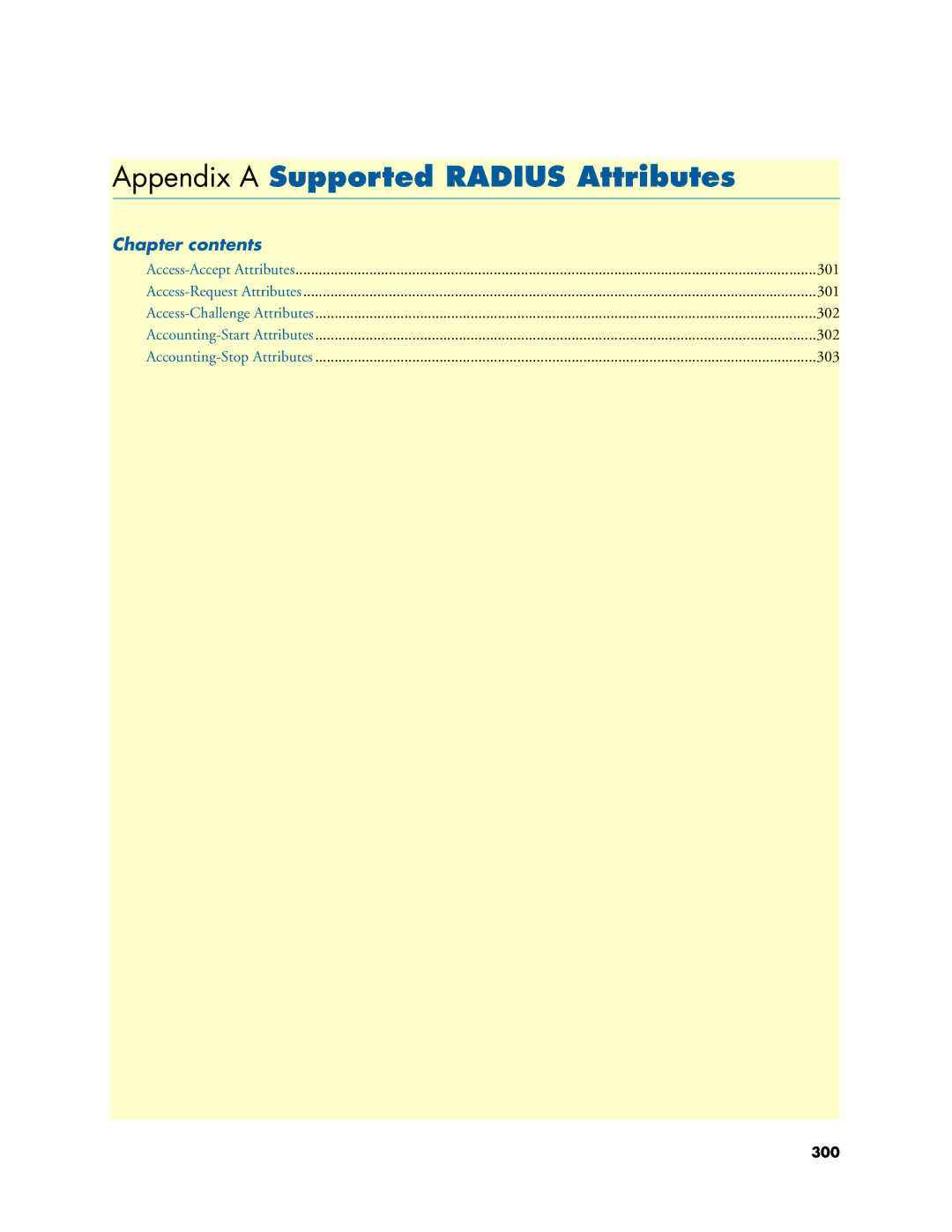 Patton electronic 29XX manual Appendix a Supported Radius Attributes 