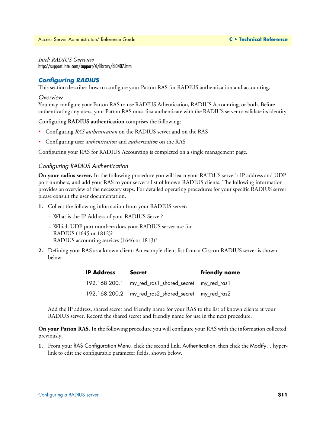 Patton electronic 29XX manual Overview, Configuring Radius Authentication 