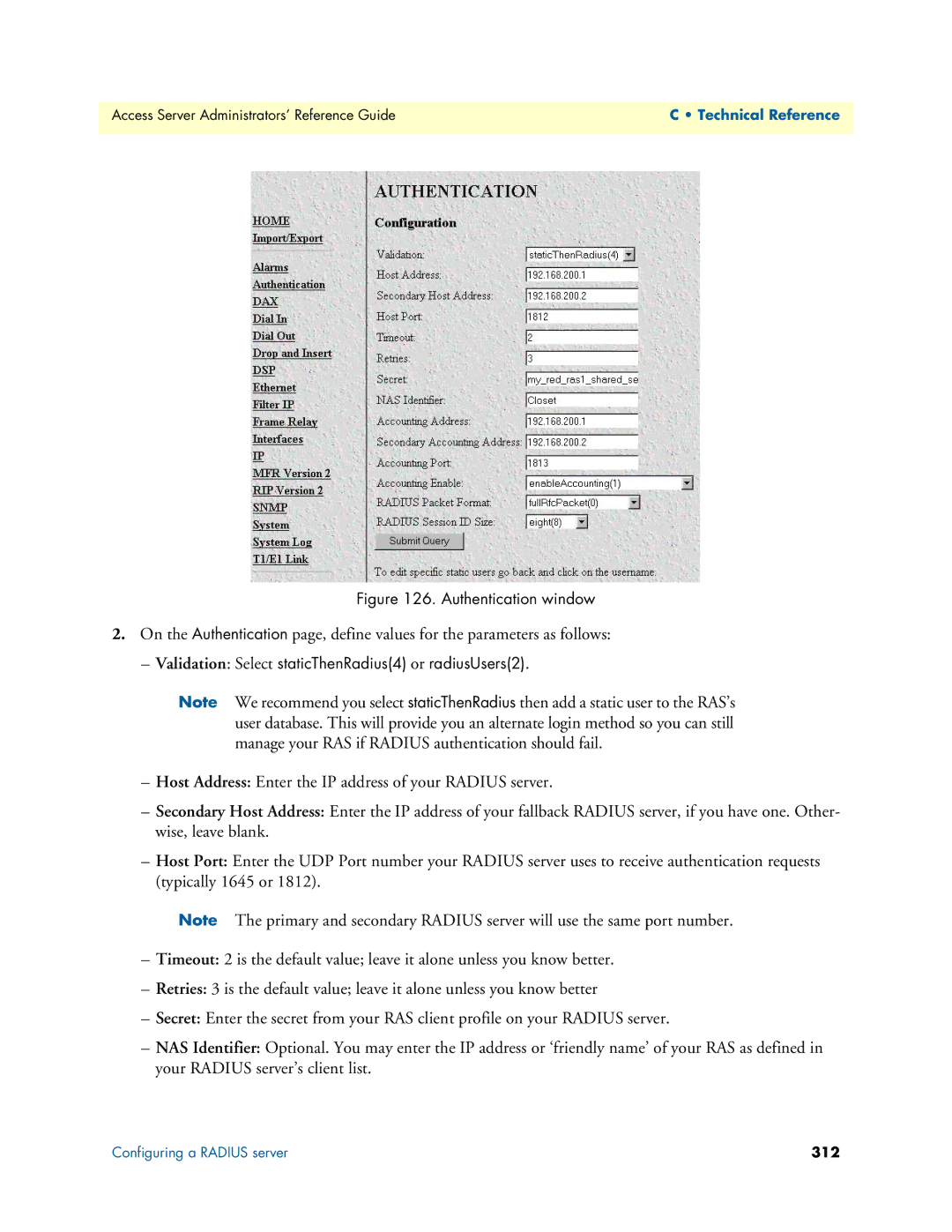 Patton electronic 29XX manual Authentication window 