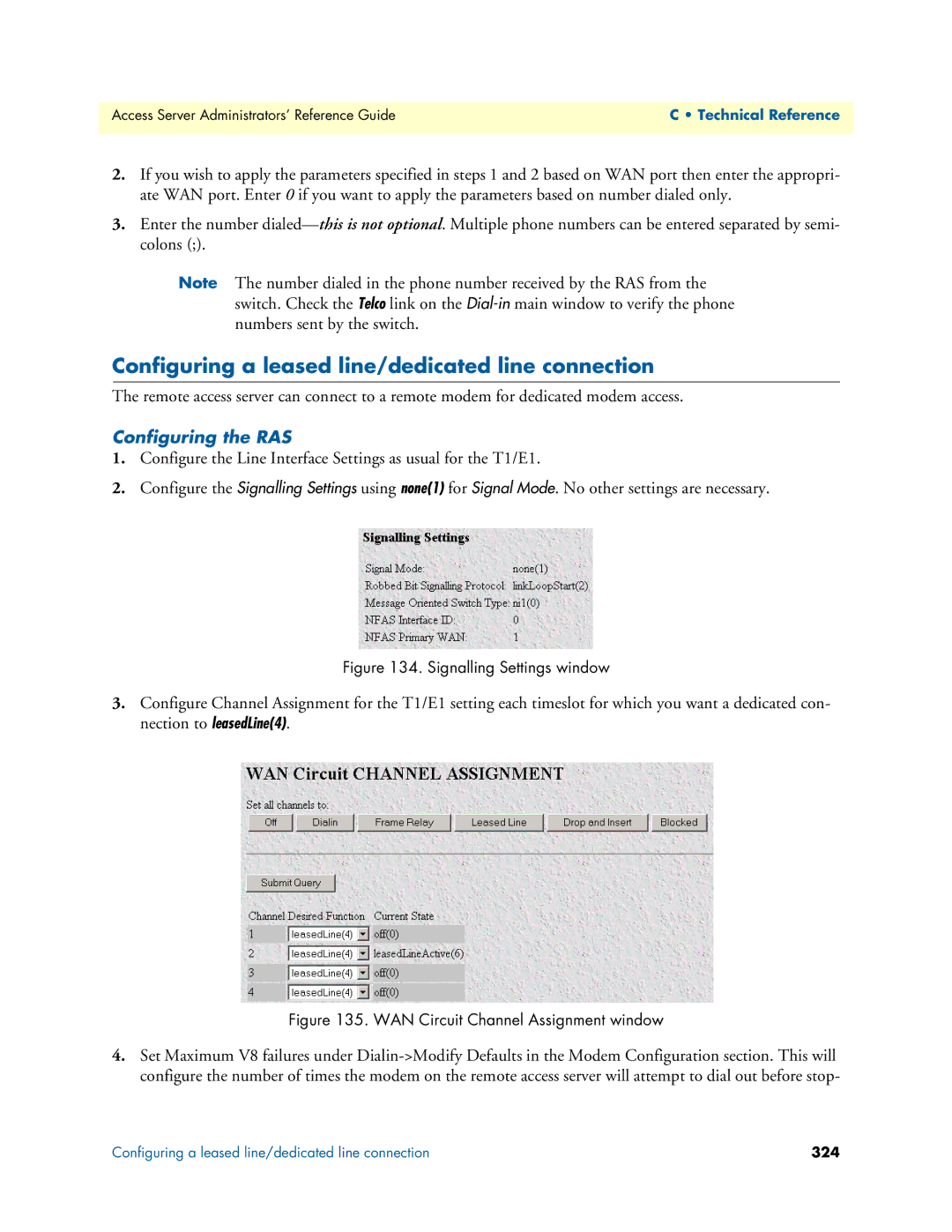 Patton electronic 29XX manual Configuring a leased line/dedicated line connection, Configuring the RAS 