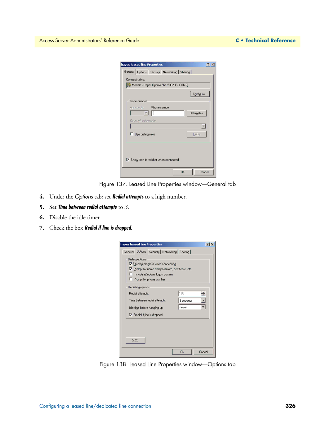 Patton electronic 29XX manual Under the Options tab set Redial attempts to a high number 