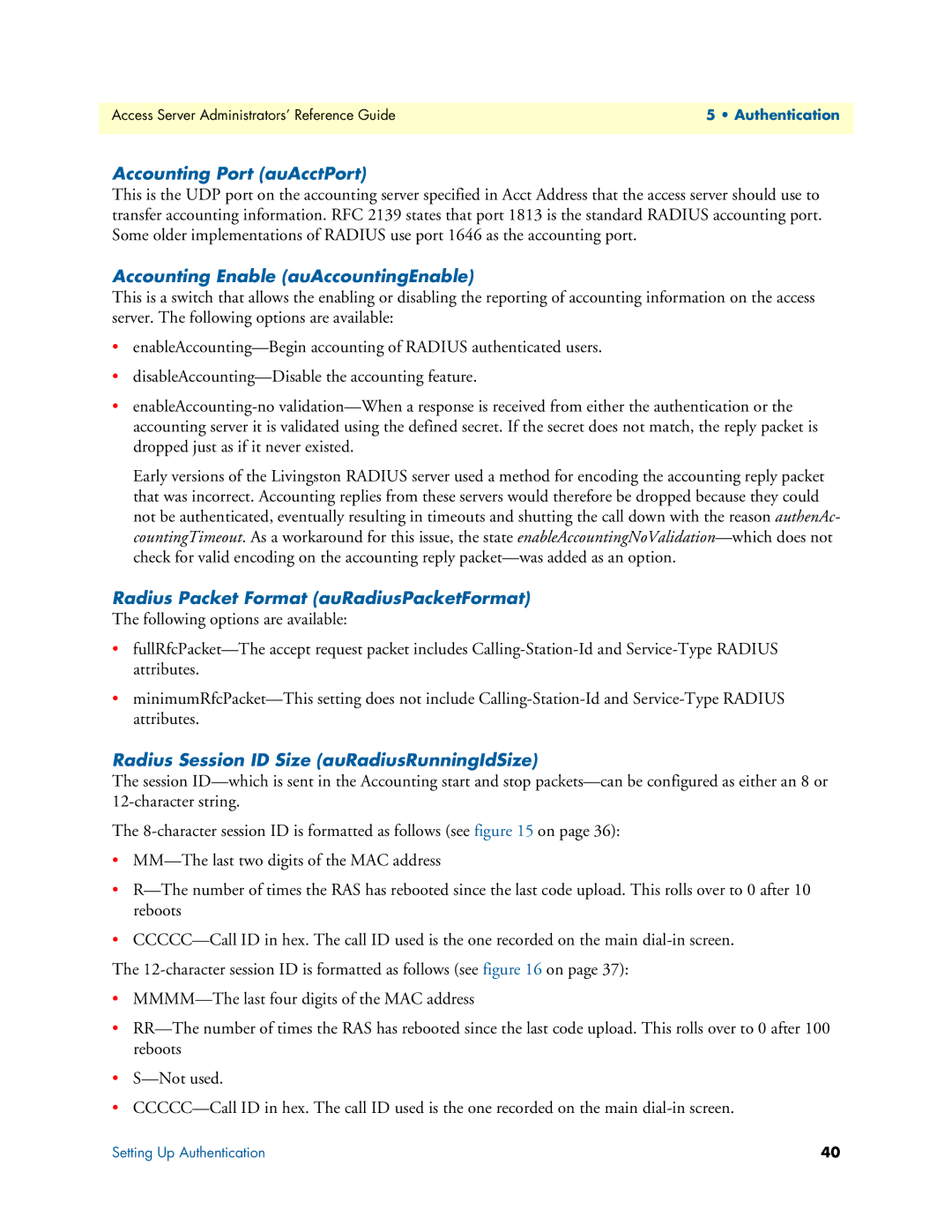 Patton electronic 29XX manual Accounting Port auAcctPort 