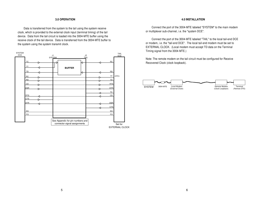 Patton electronic 3004 user manual Operation, Installation 