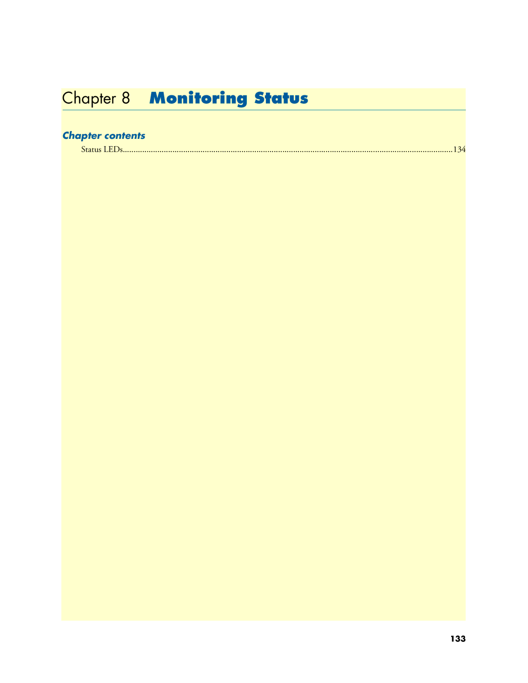 Patton electronic 3086 manual Monitoring Status, Chapter contents 