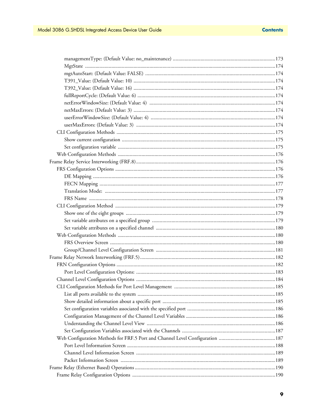 Patton electronic 3086 manual Contents 