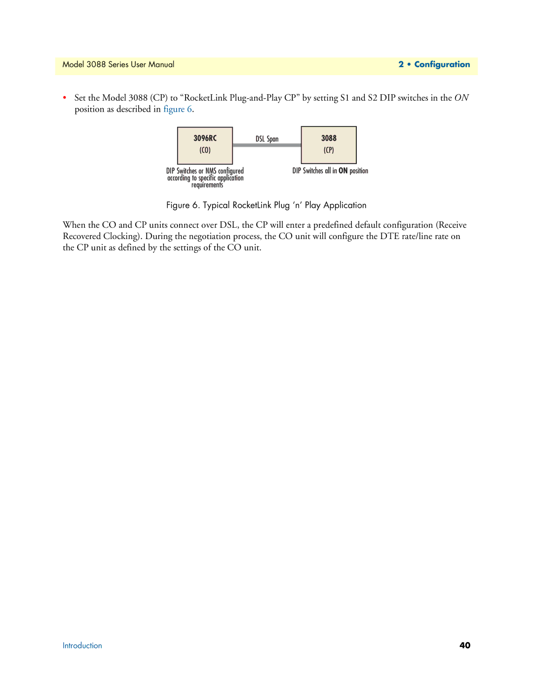 Patton electronic 3088 Series user manual Typical RocketLink Plug ‘n’ Play Application 