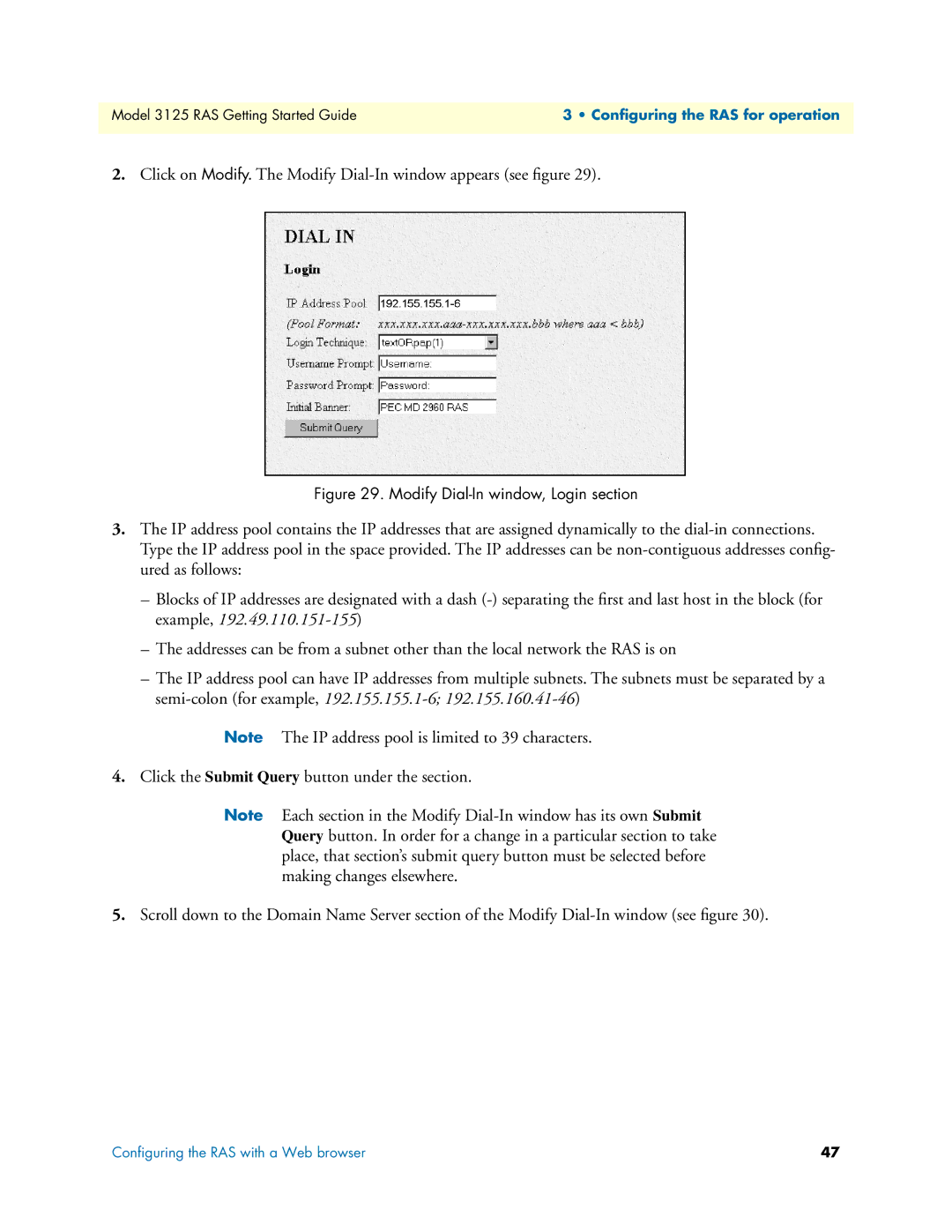 Patton electronic 3125 manual Click on Modify. The Modify Dial-In window appears see ﬁgure 