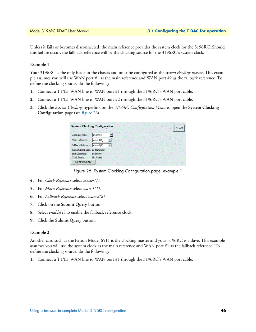 Patton electronic 3196RC user manual Example 