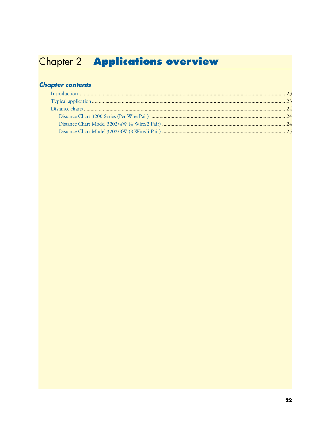 Patton electronic 3202 manual Applications overview, Chapter contents 