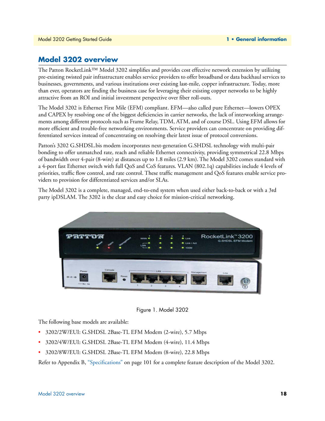 Patton electronic manual Model 3202 overview 