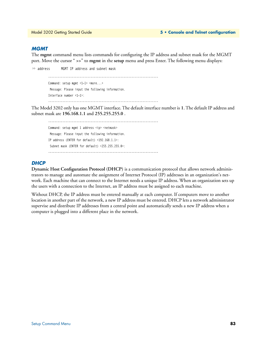 Patton electronic 3202 manual Mgmt 