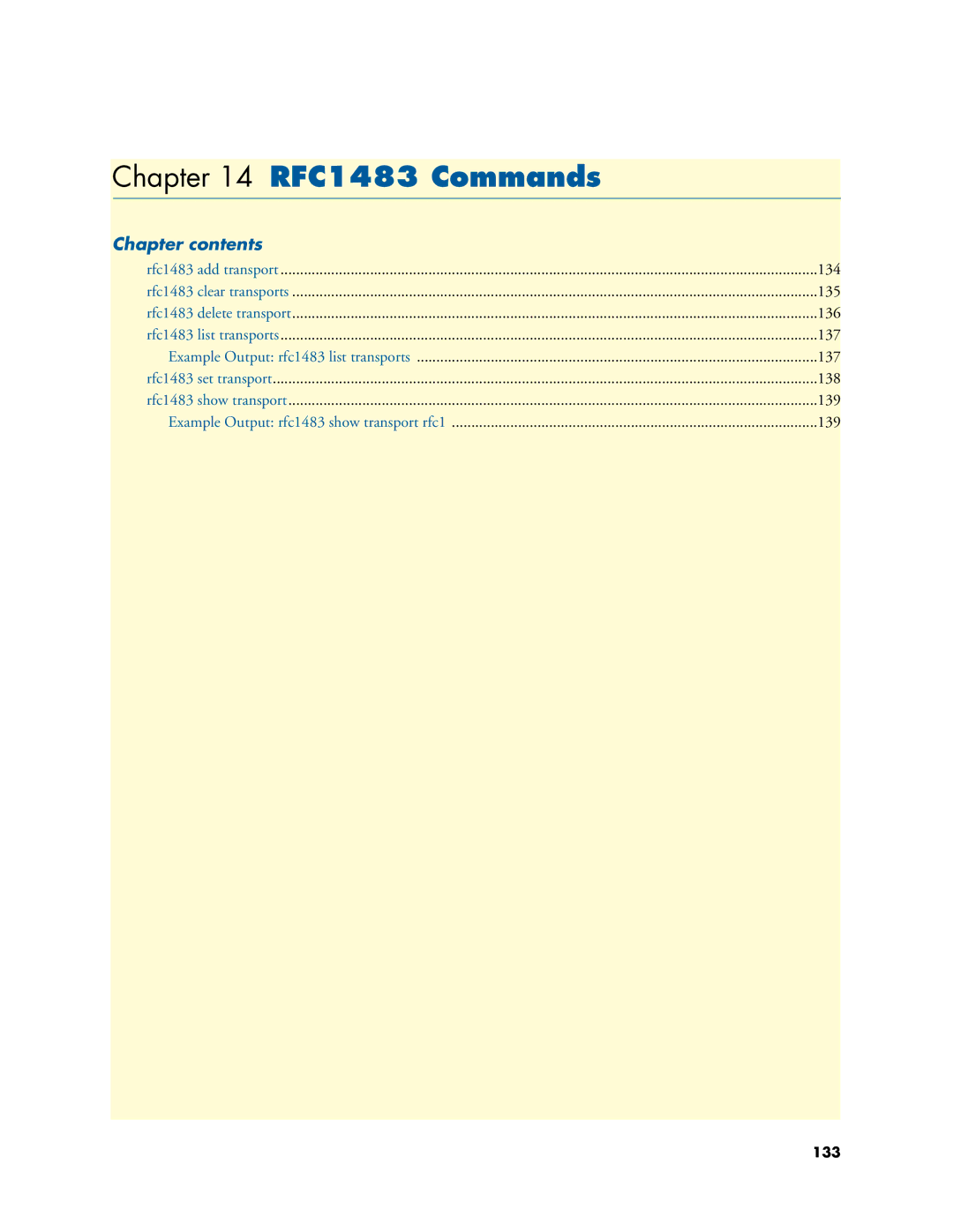 Patton electronic 3231 manual RFC1483 Commands, Chapter contents 