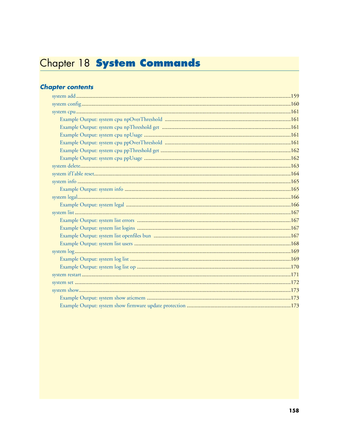 Patton electronic 3231 manual System Commands 