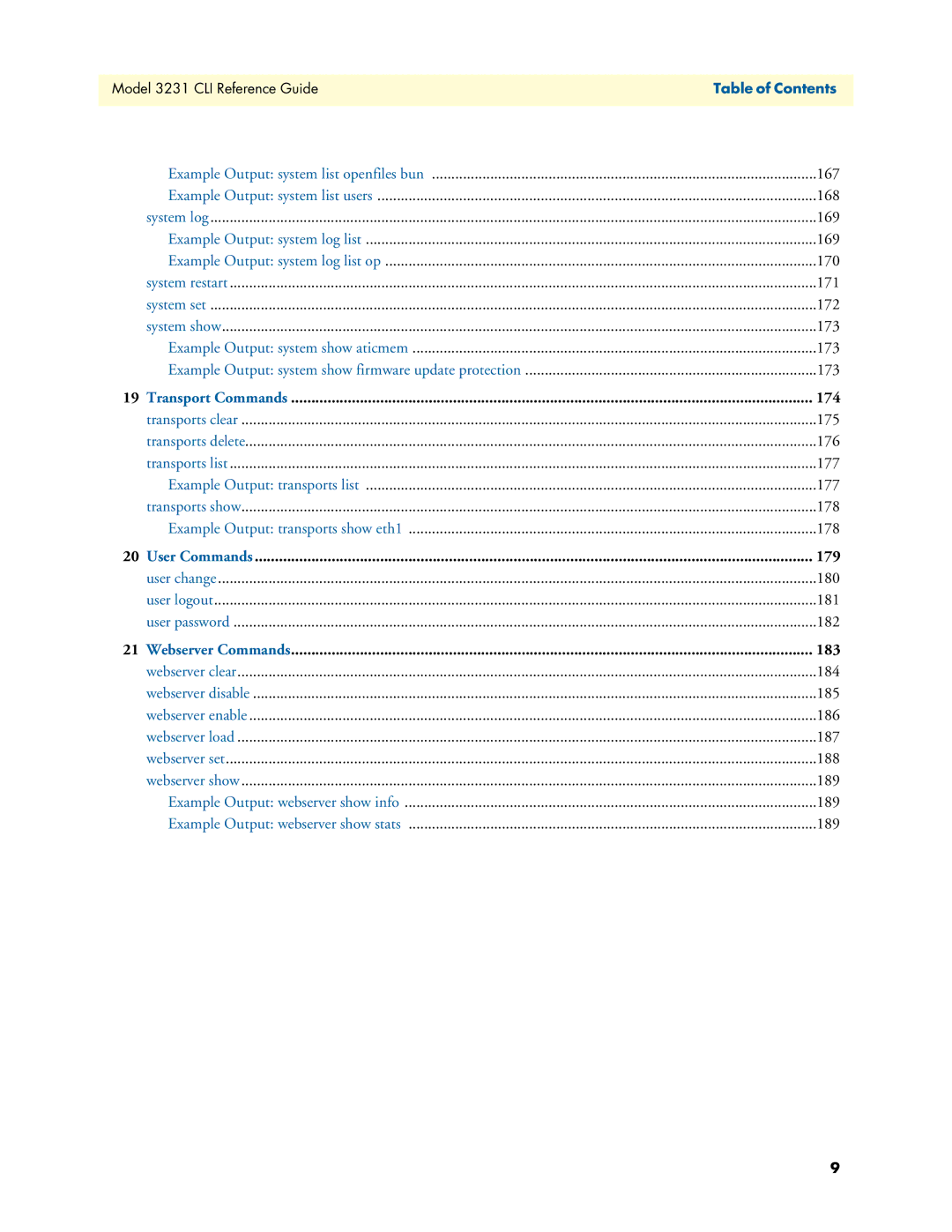 Patton electronic 3231 manual User Commands 