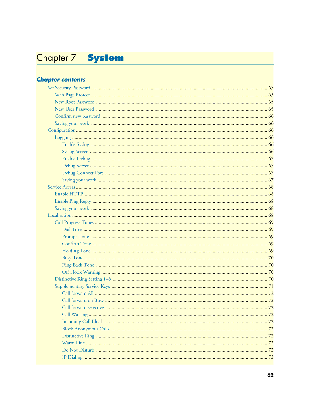 Patton electronic 4020 Series manual System, Chapter contents 