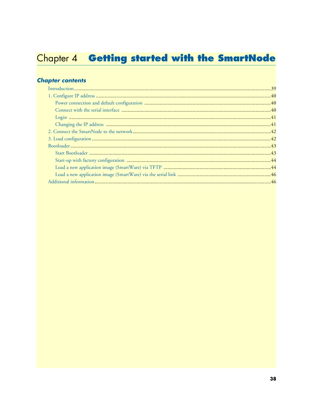 Patton electronic 4110, 4520 user manual Getting started with the SmartNode, Chapter contents 