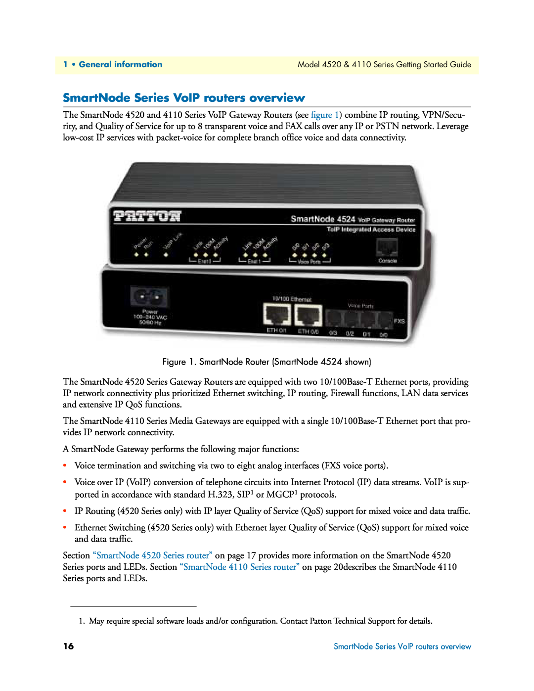 Patton electronic 4110 manual SmartNode Series VoIP routers overview 