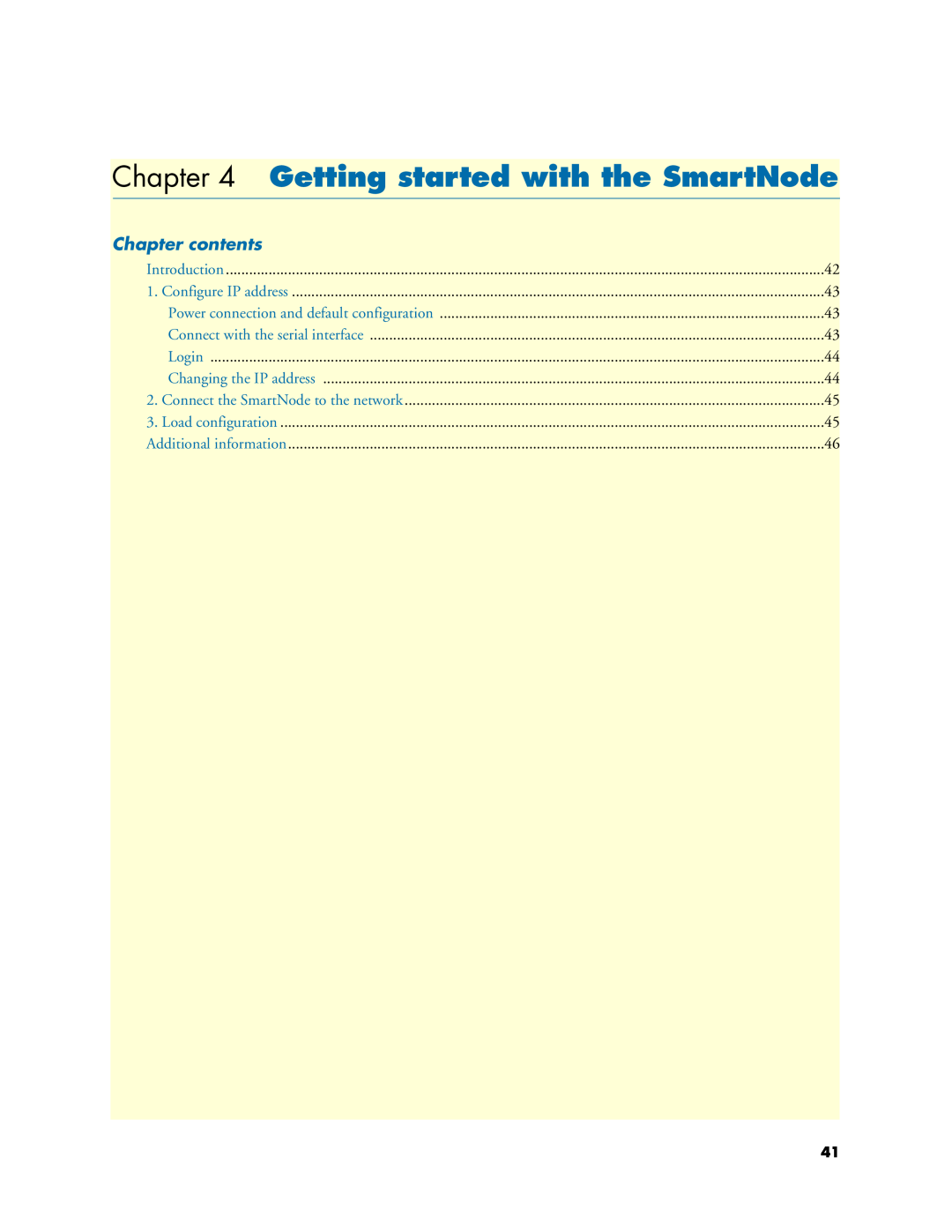 Patton electronic 4110 manual Getting started with the SmartNode, Chapter contents 