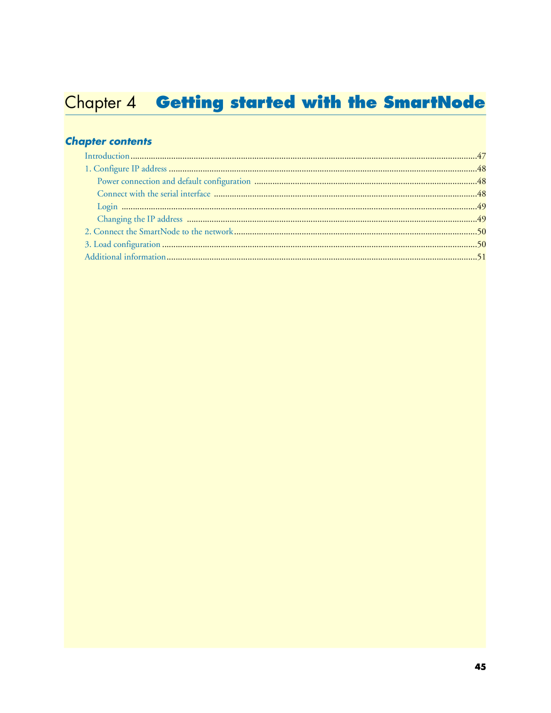 Patton electronic 4520 manual Getting started with the SmartNode, Chapter contents 