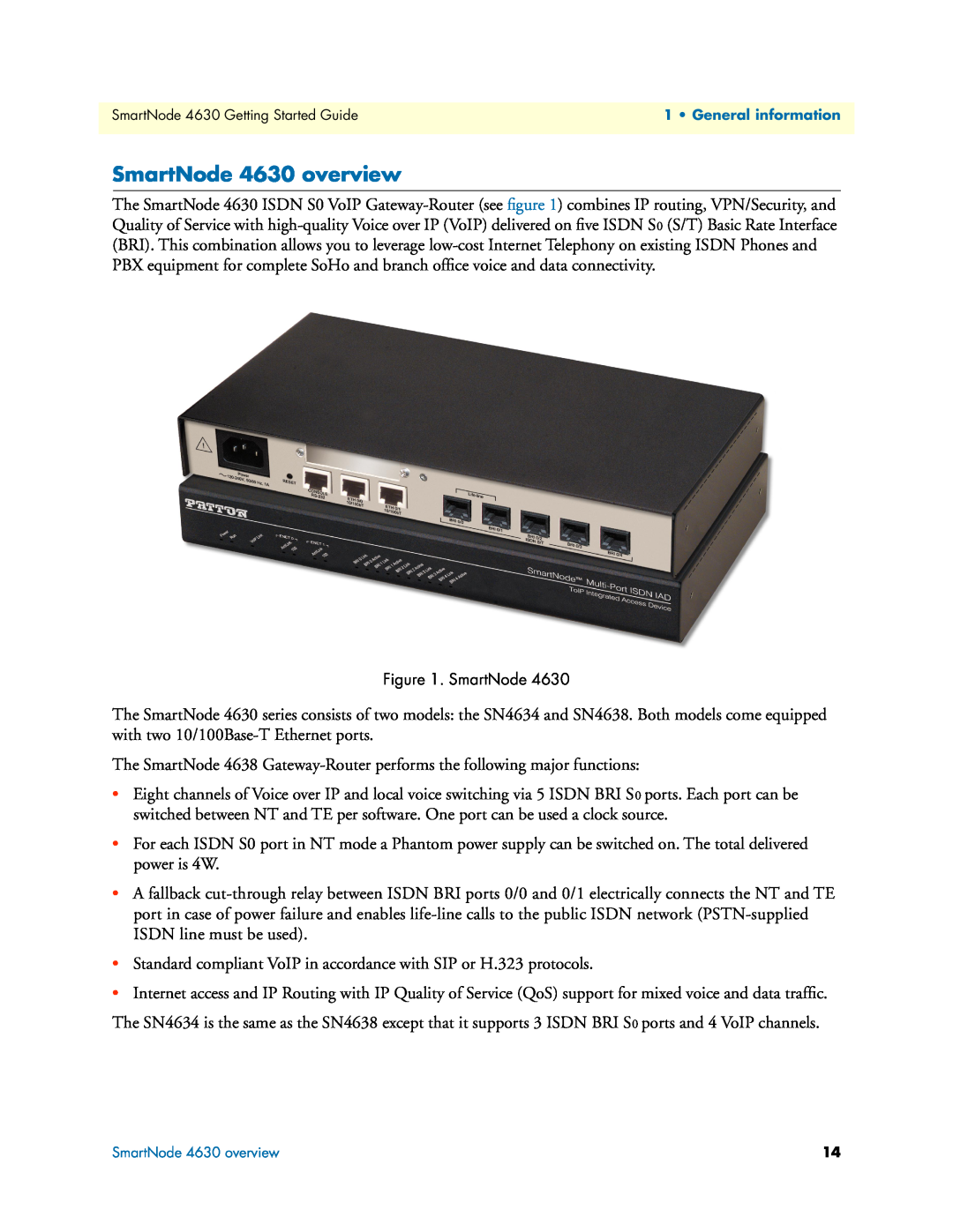 Patton electronic 4630 Series manual SmartNode 4630 overview 