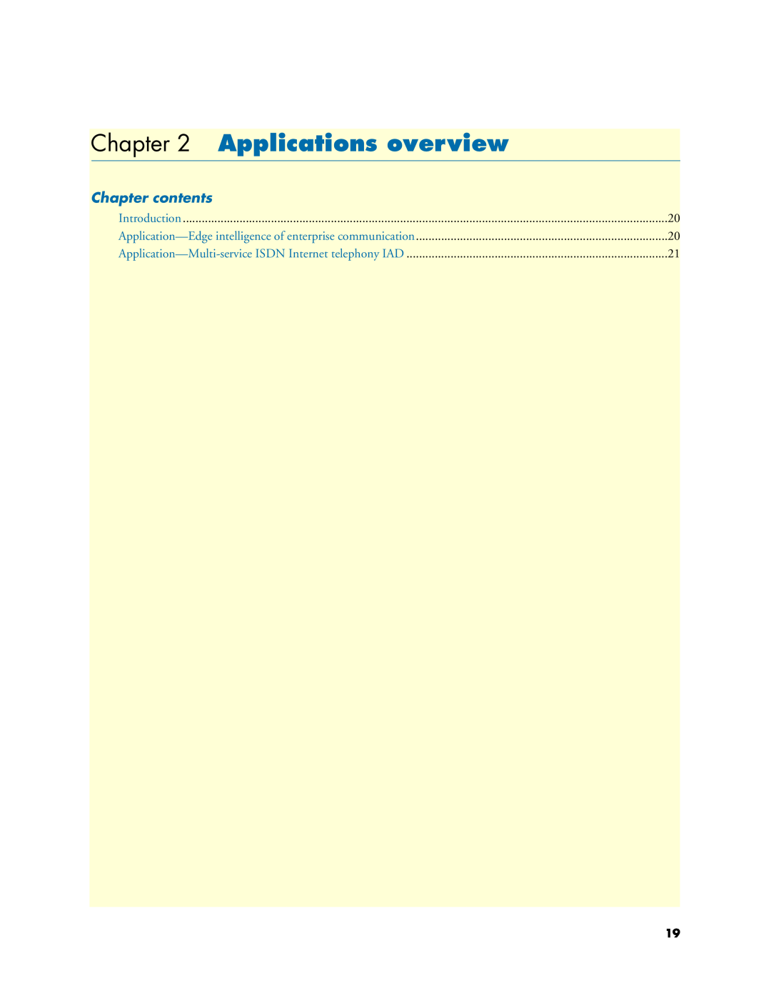 Patton electronic 4630 Series manual Applications overview, Chapter contents 