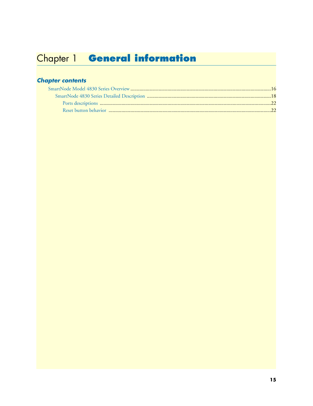 Patton electronic 4830 manual General information, Chapter contents 