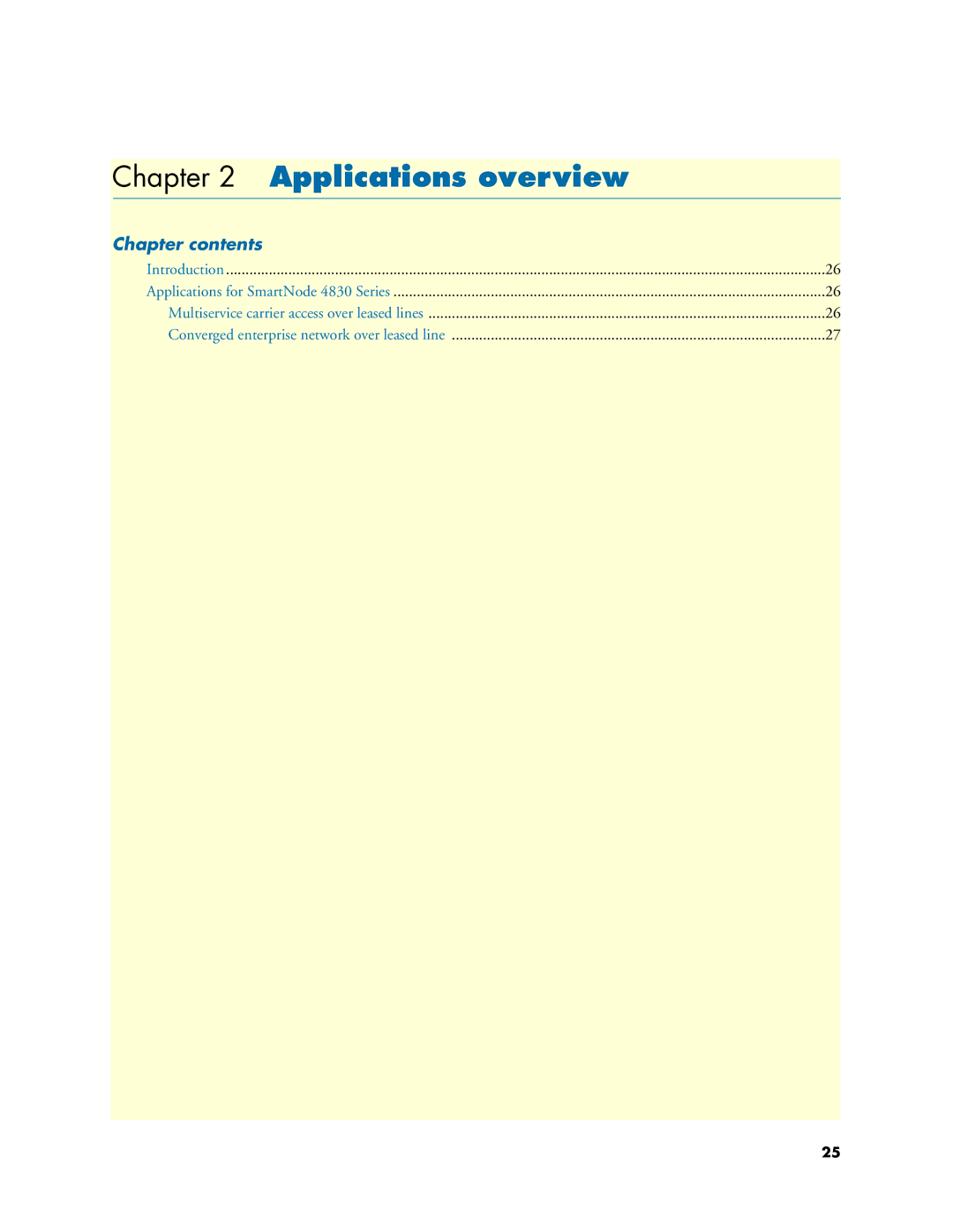 Patton electronic 4830 manual Applications overview, Chapter contents 