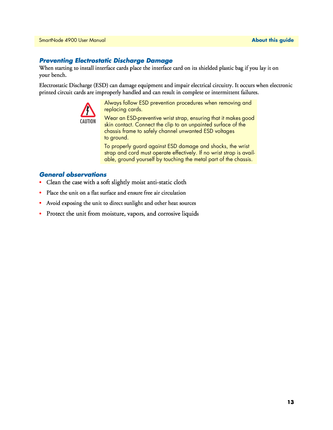 Patton electronic 4900 user manual Preventing Electrostatic Discharge Damage, General observations 