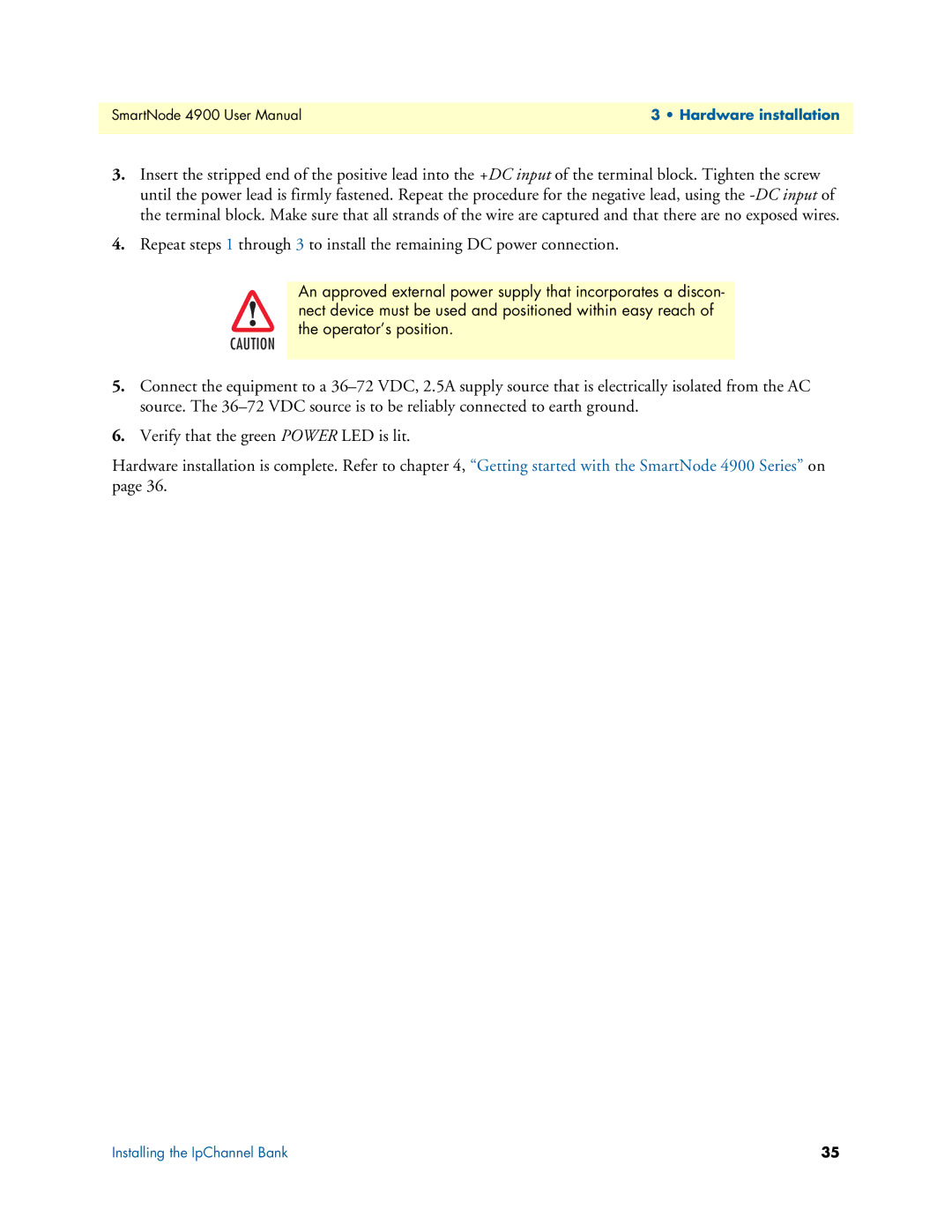 Patton electronic 4900 user manual Hardware installation 