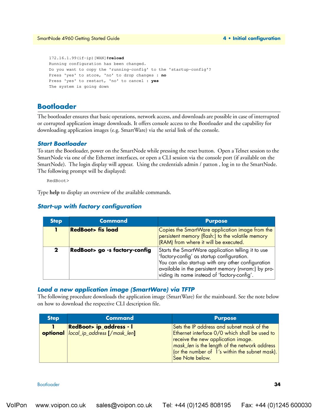 Patton electronic 4960 manual Start Bootloader, Start-up with factory conﬁguration 