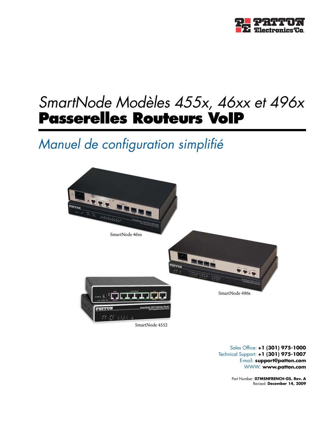 Patton electronic 46XX, 496X, 455X manual Passerelles Routeurs VoIP 