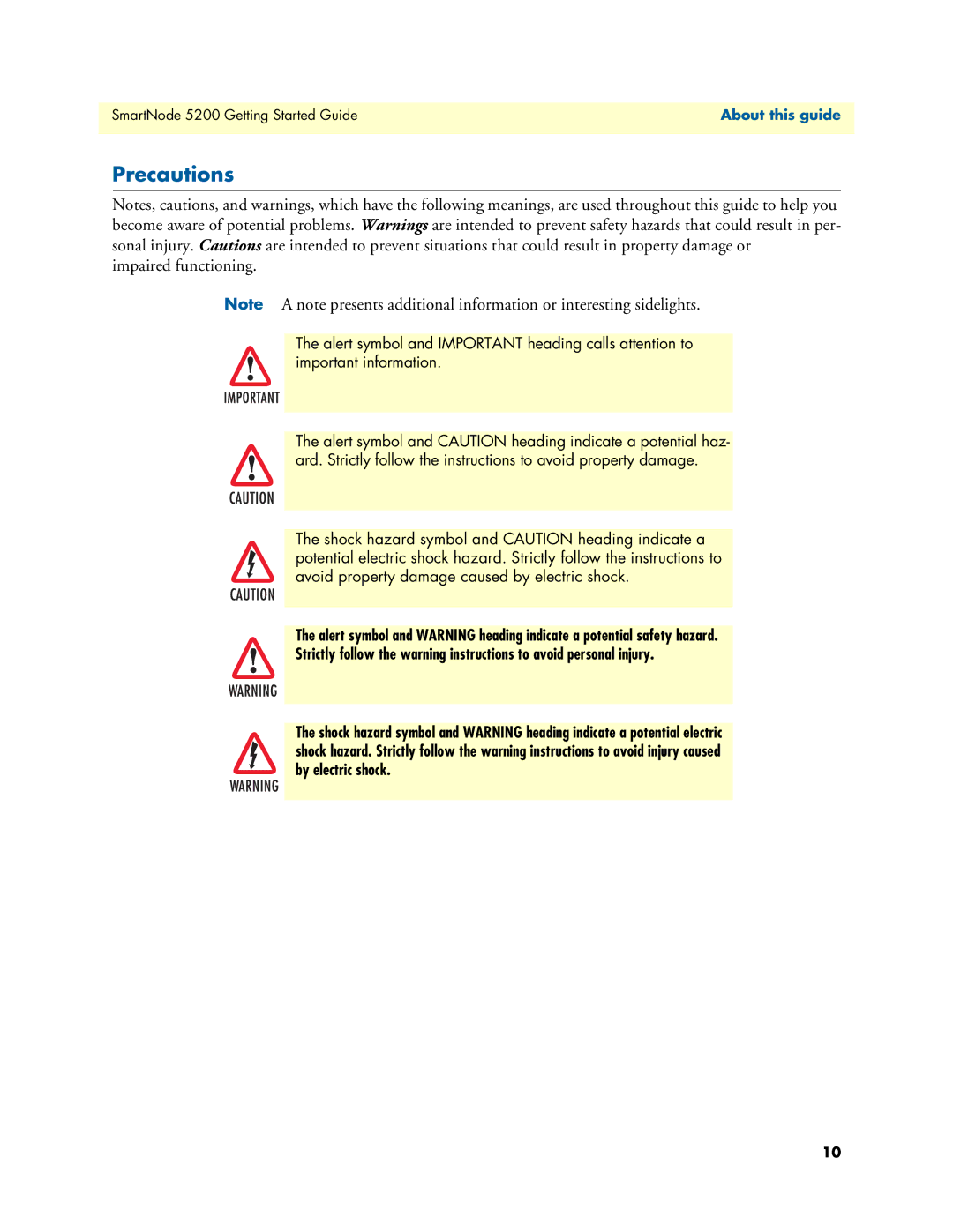 Patton electronic 5200 manual Precautions, Impaired functioning 