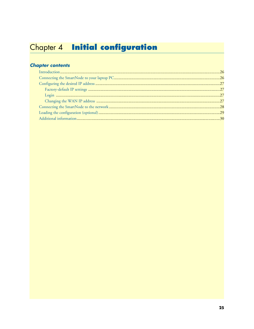 Patton electronic 5200 manual Initial configuration, Chapter contents 