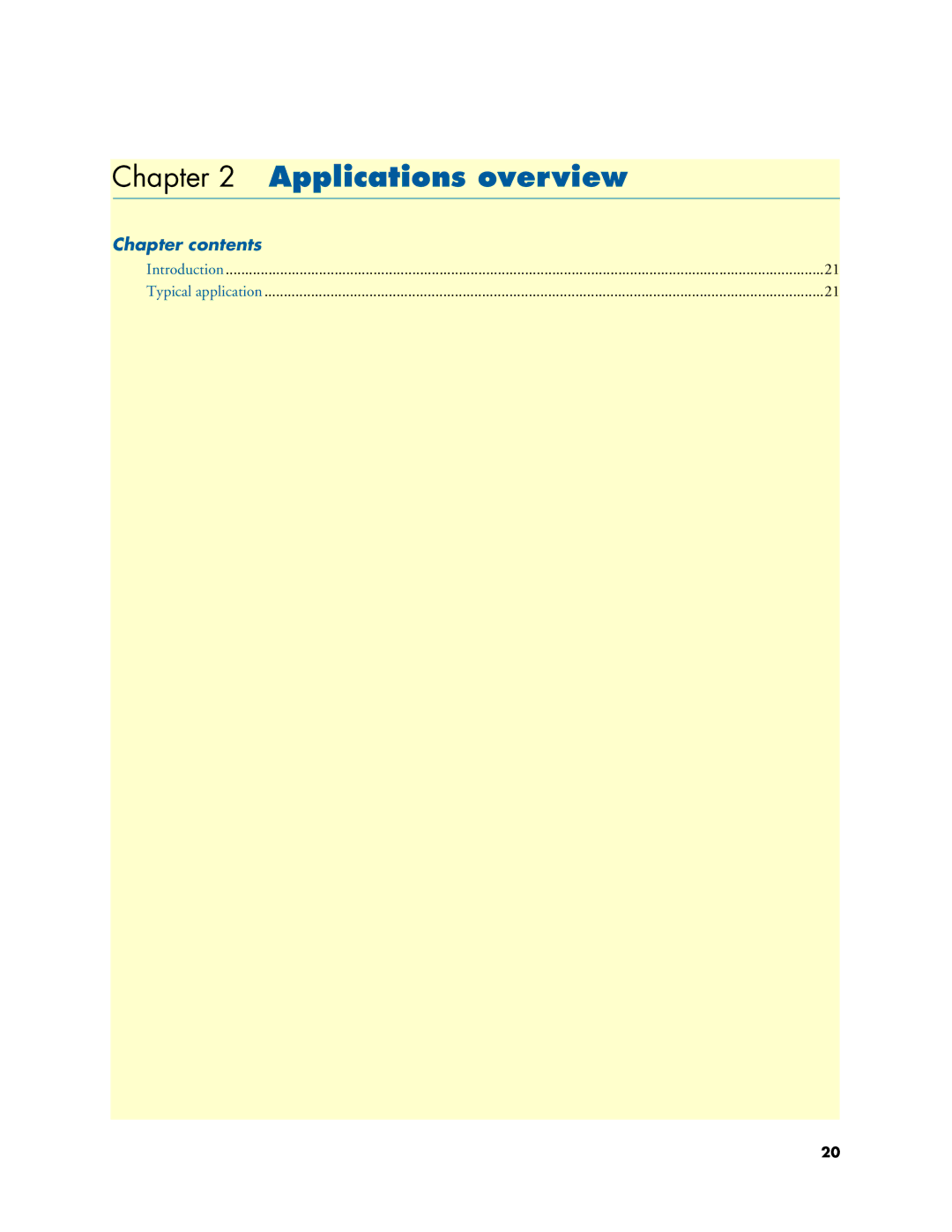 Patton electronic 5400 manual Applications overview, Chapter contents 