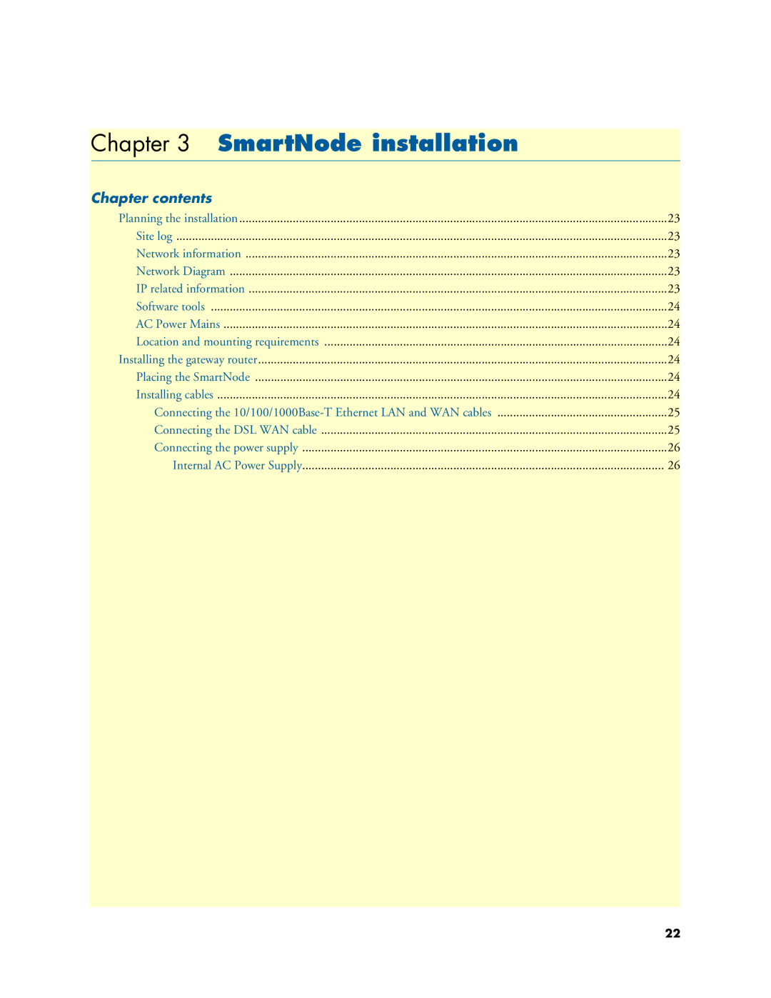 Patton electronic 5400 manual SmartNode installation 