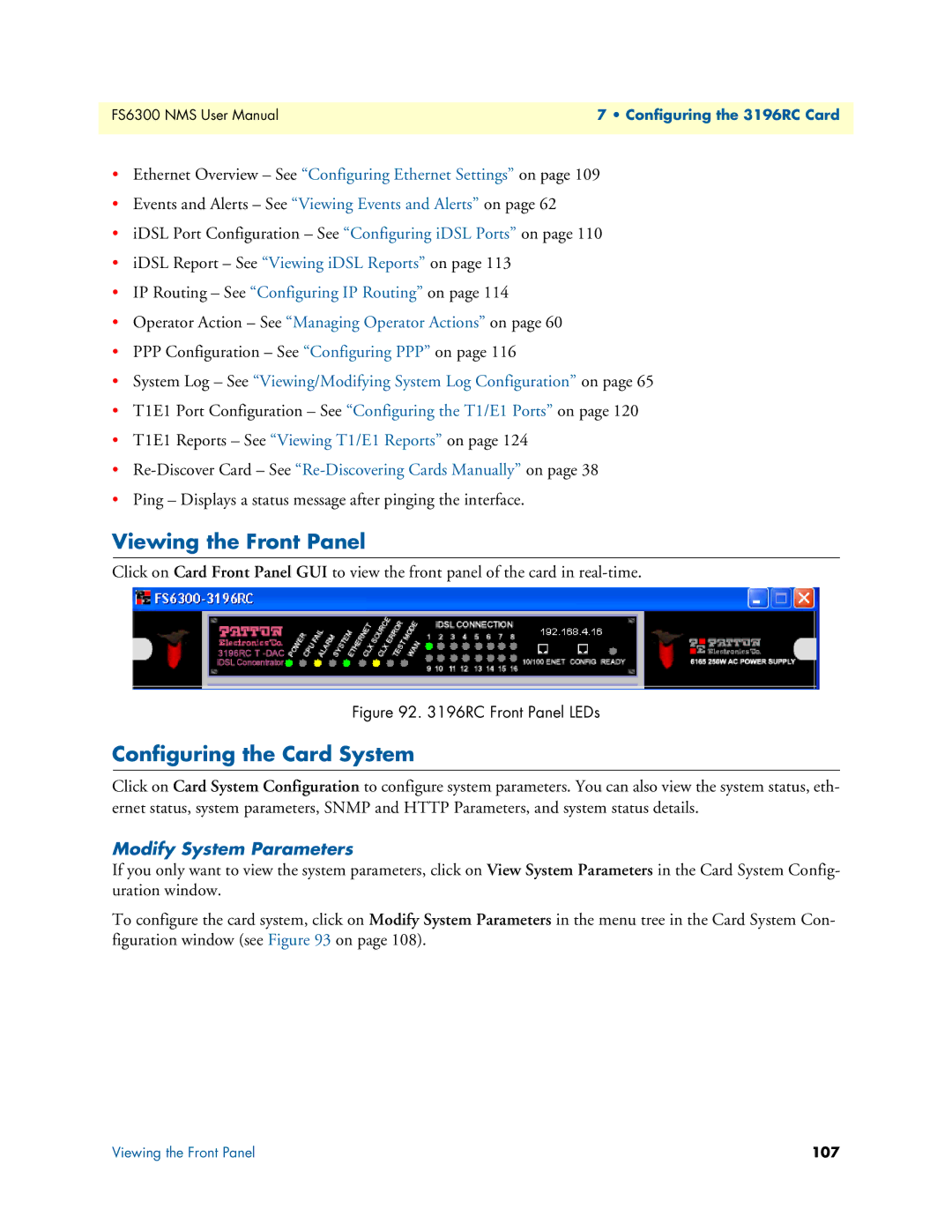 Patton electronic 6300 user manual 107 