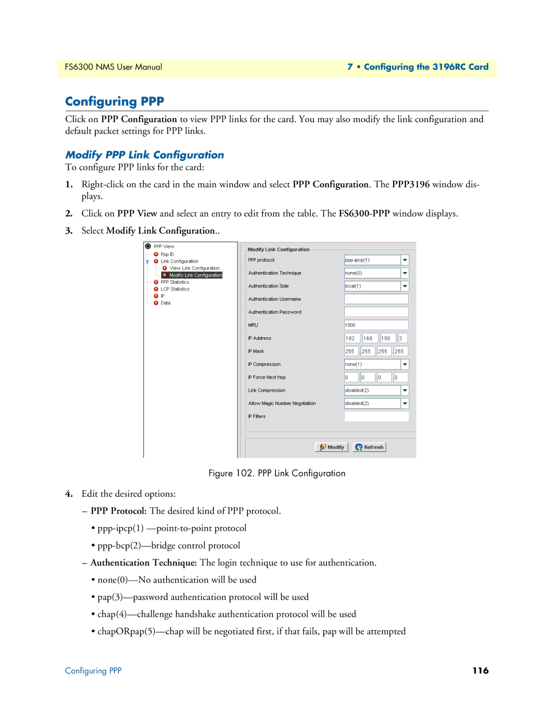 Patton electronic 6300 user manual 116 