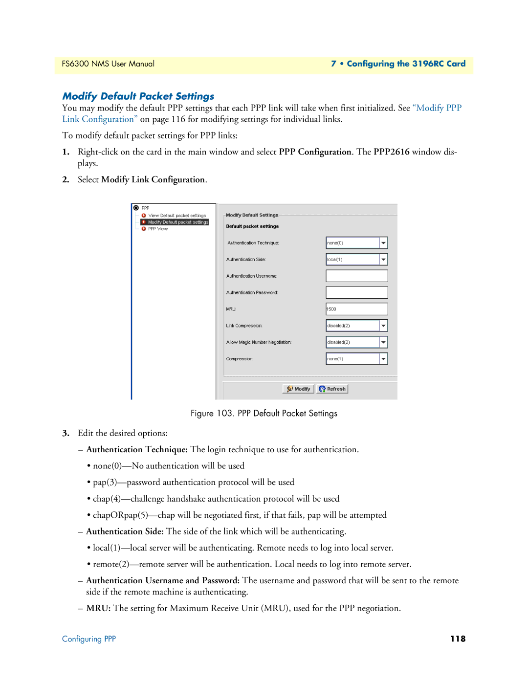 Patton electronic 6300 user manual 118 