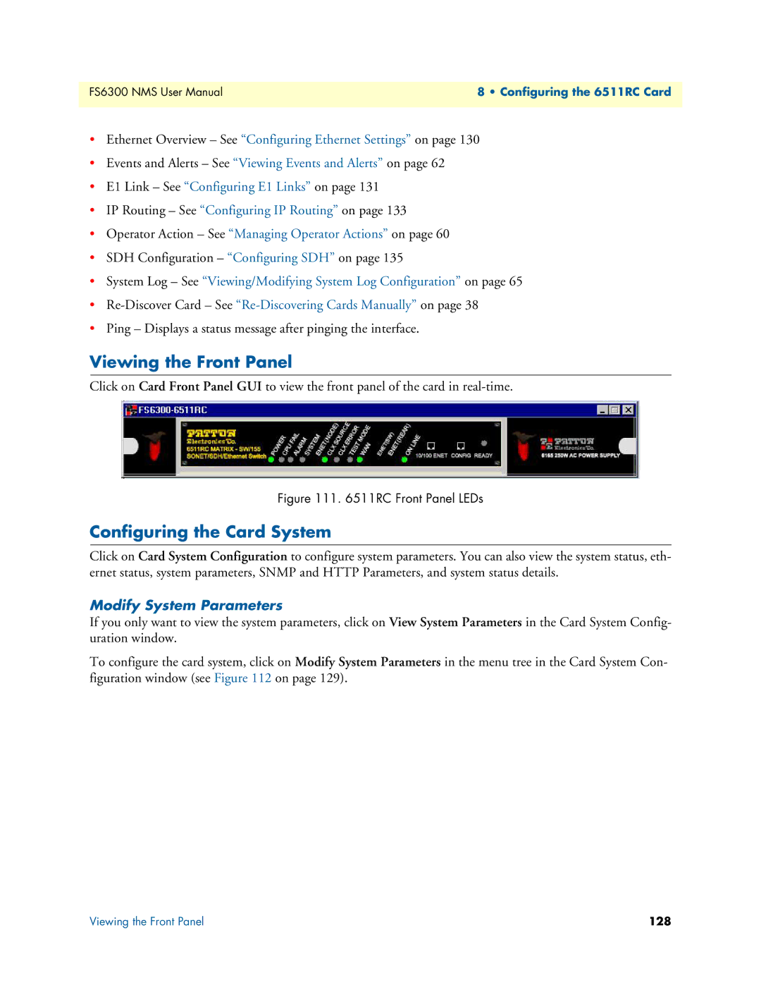 Patton electronic 6300 user manual 128 