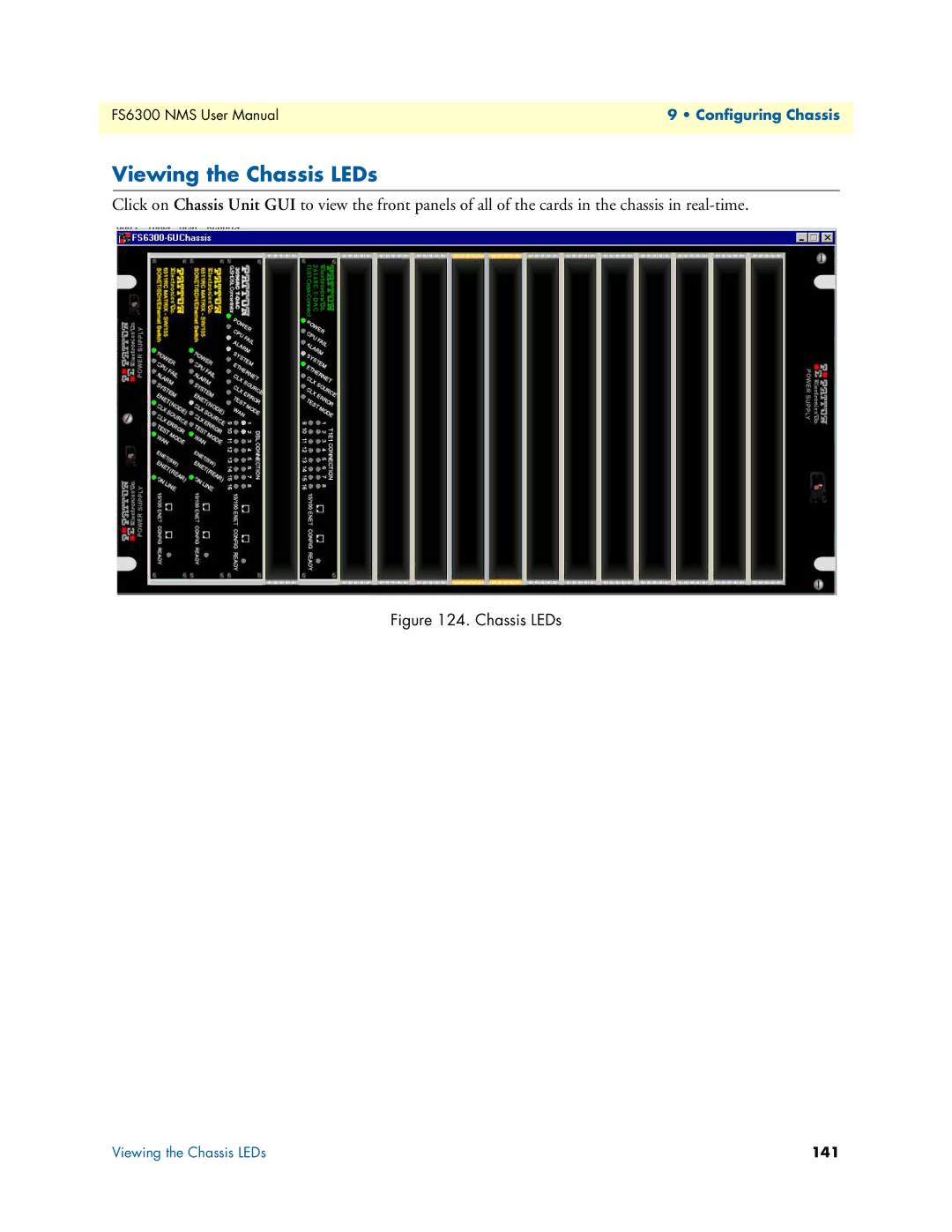 Patton electronic 6300 user manual Viewing the Chassis LEDs 