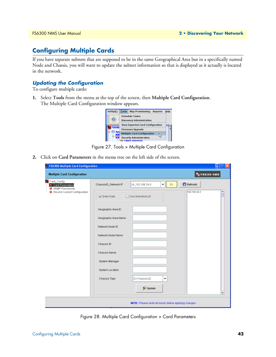 Patton electronic 6300 user manual Configuring Multiple Cards, Updating the Configuration 