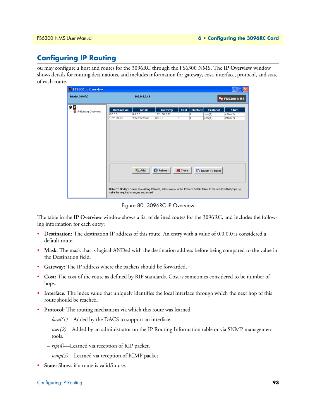 Patton electronic 6300 user manual Configuring IP Routing 