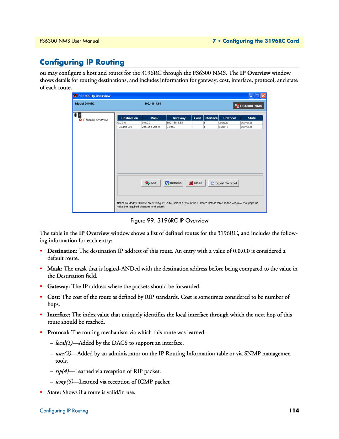 Patton electronic 6300 user manual Configuring IP Routing, 3196RC IP Overview 