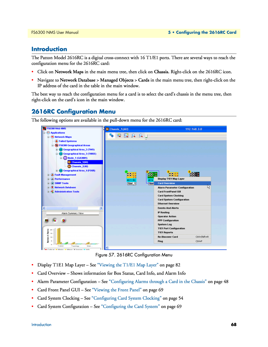 Patton electronic 6300 user manual 2616RC Configuration Menu, Introduction 
